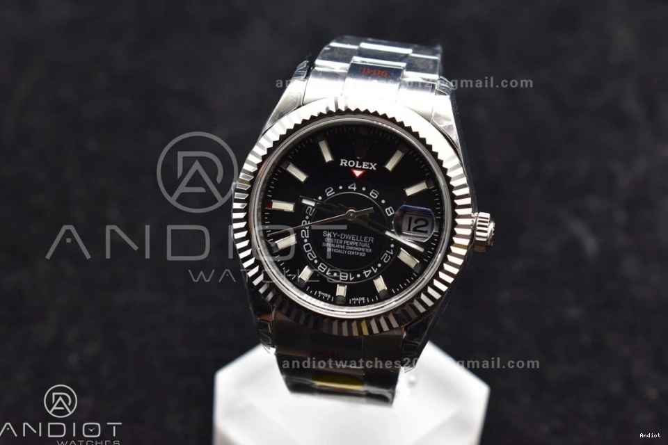 on Oyster Dial SS SS Best A23J Skydweller Bracelet Noob Black Edition 0209